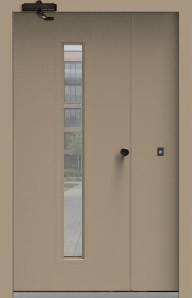 Подъездная дверь 5 Ral 1035