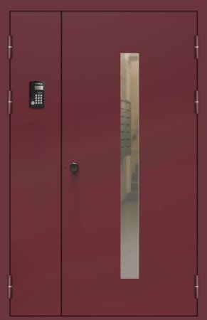 Подъездная дверь 5 Ral 3005
