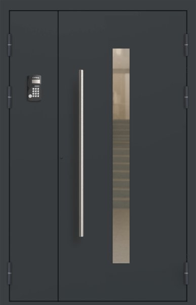 Подъездная дверь 6 Ral 7016
